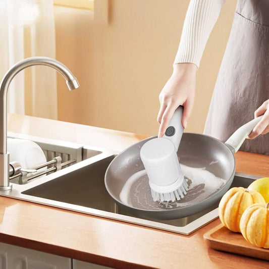 Handheld Bathroom Cleaning Brush Scrubber with Charging Cord