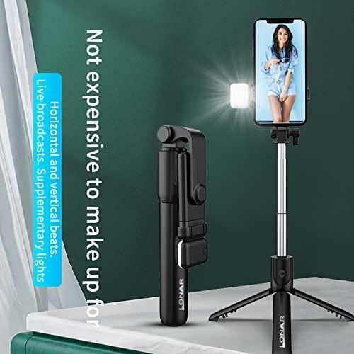 Extendable Flash 3-in-1 Phone Selfie Stick, Tripod with Bluetooth Remote