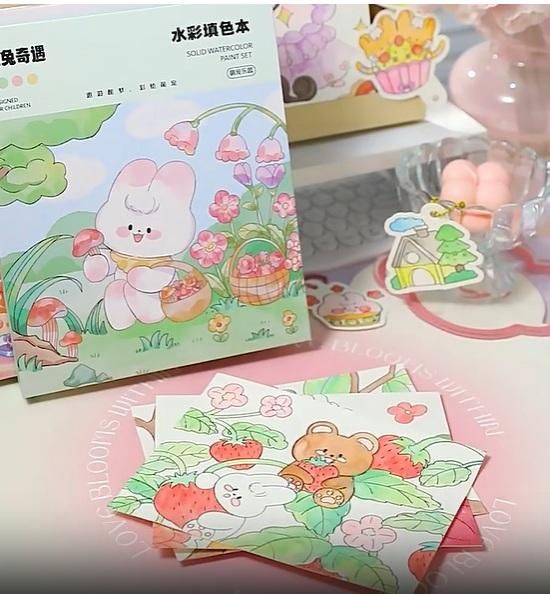 Cartoon Art Coloring Painting Set for Kid's Toy