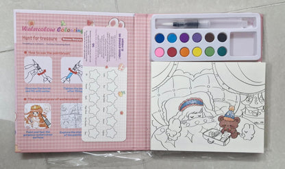 Cartoon Art Coloring Painting Set for Kid's Toy